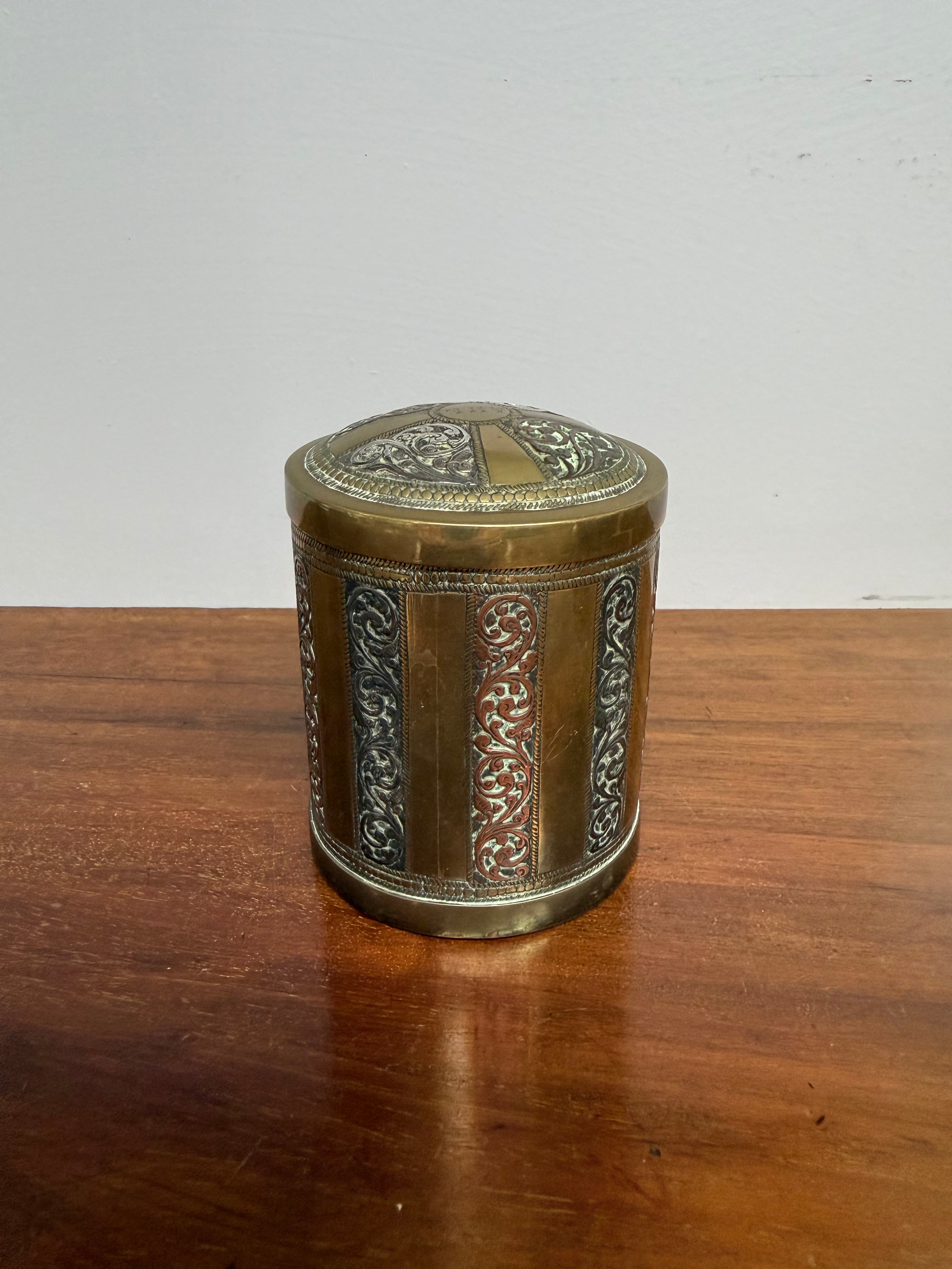 Antique Asian Silver, Copper & Brass Container | Antique & Vintage | Moonee Ponds Antiques | Australia Wide
