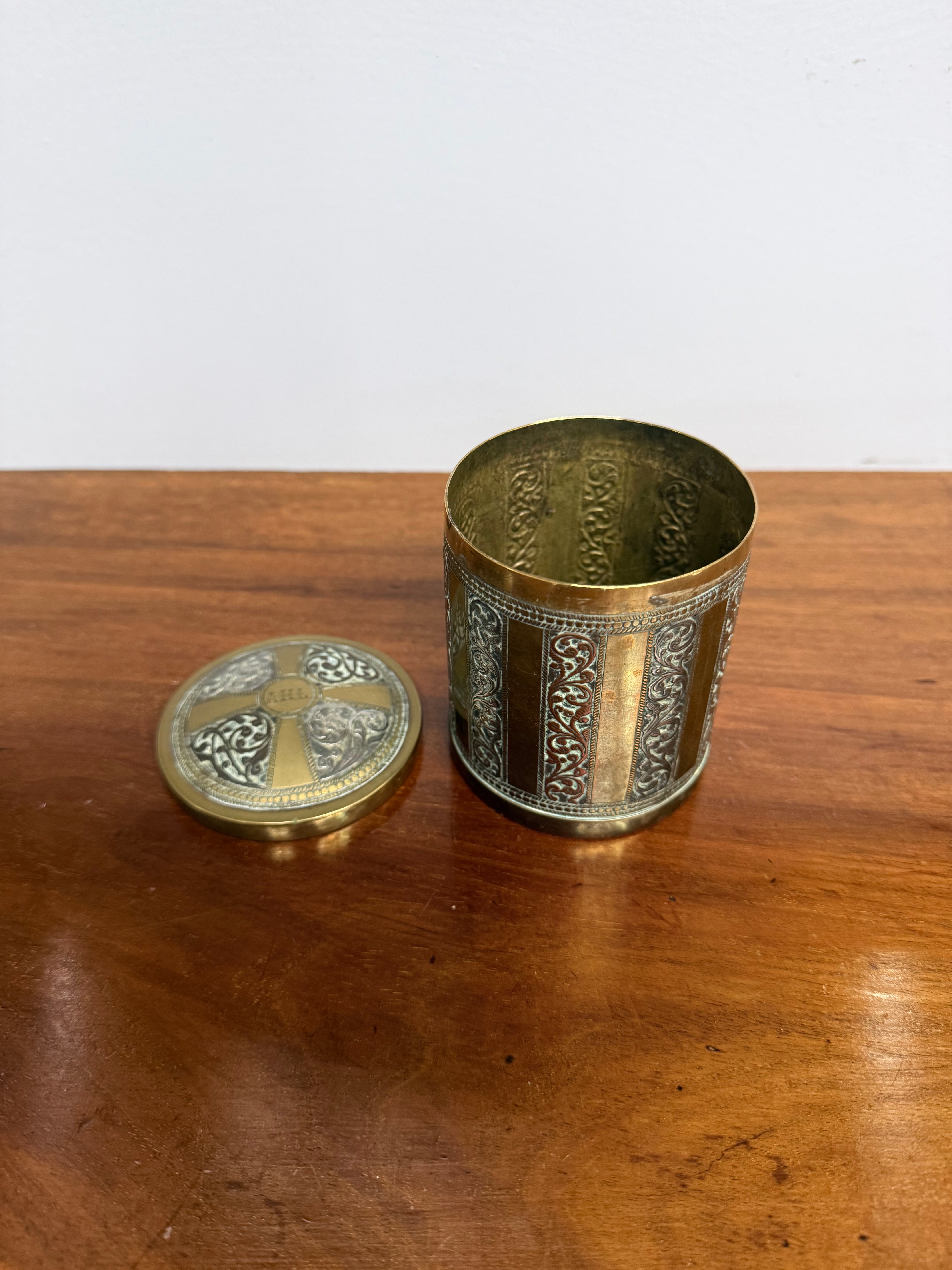 Antique Asian Silver, Copper & Brass Container | Antique & Vintage | Moonee Ponds Antiques | Australia Wide
