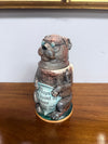 German Glazed Ceramic Pewter Mounted Figural Beer Stein | Antique & Vintage | Moonee Ponds Antiques | Australia Wide Delivery