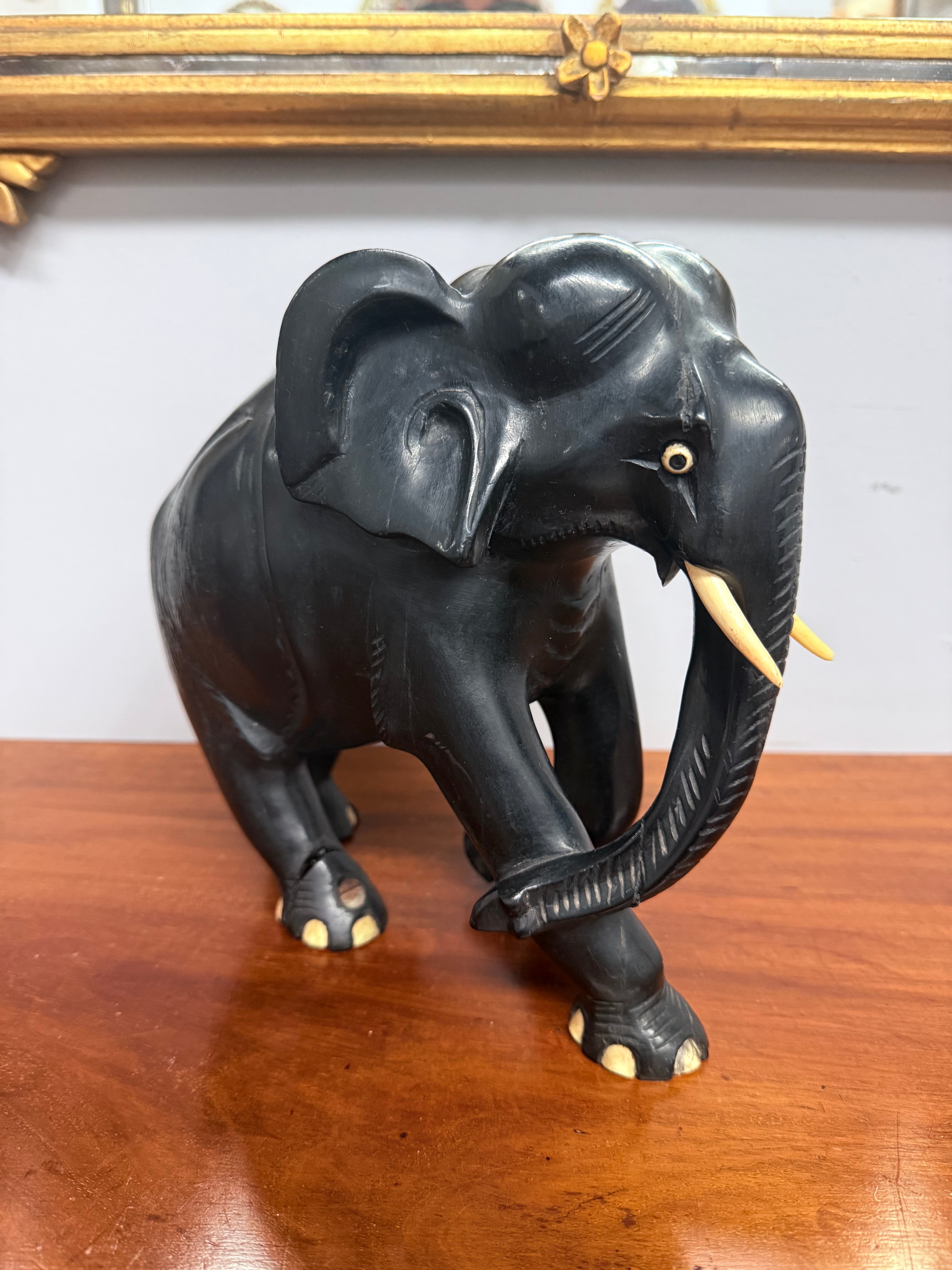 Antique Ebony Wood Hand Carved Elephant | Antique & Vintage | Moonee Ponds Antiques | Australia Wide