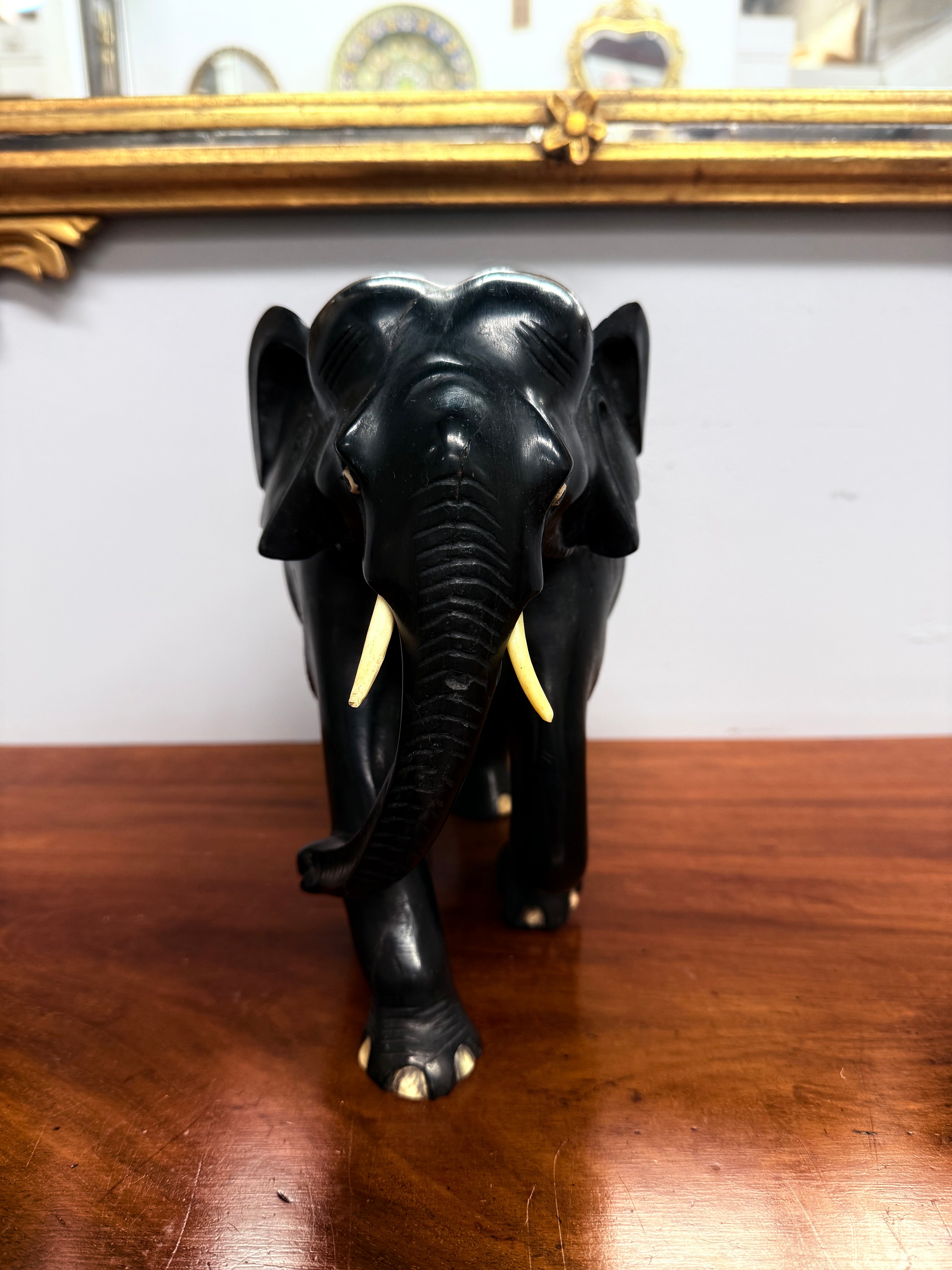 Antique Ebony Wood Hand Carved Elephant | Antique & Vintage | Moonee Ponds Antiques | Australia Wide