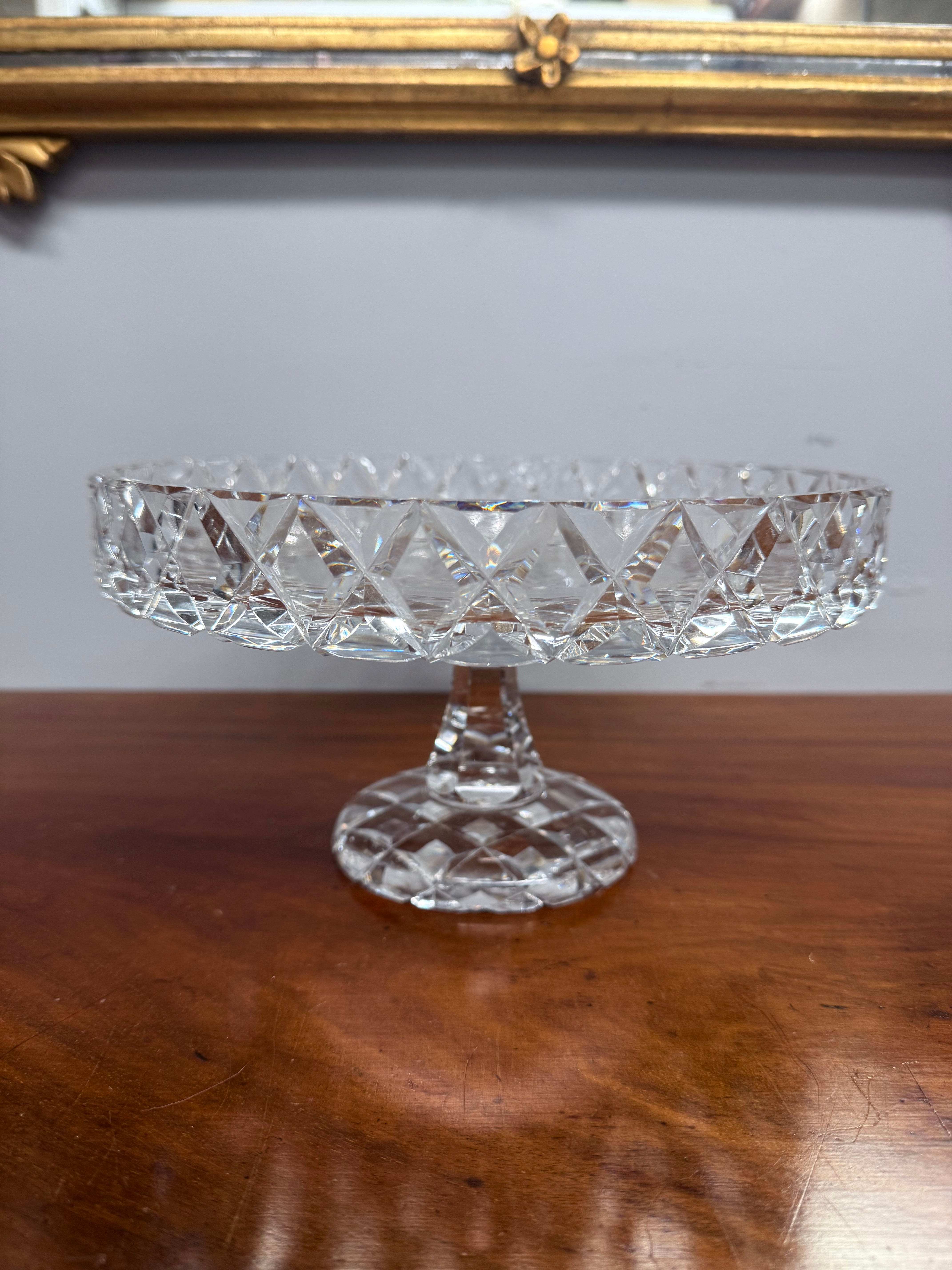 Quality Cut Crystal Cake Comport | Antique & Vintage | Moonee Ponds Antiques | Australia Wide