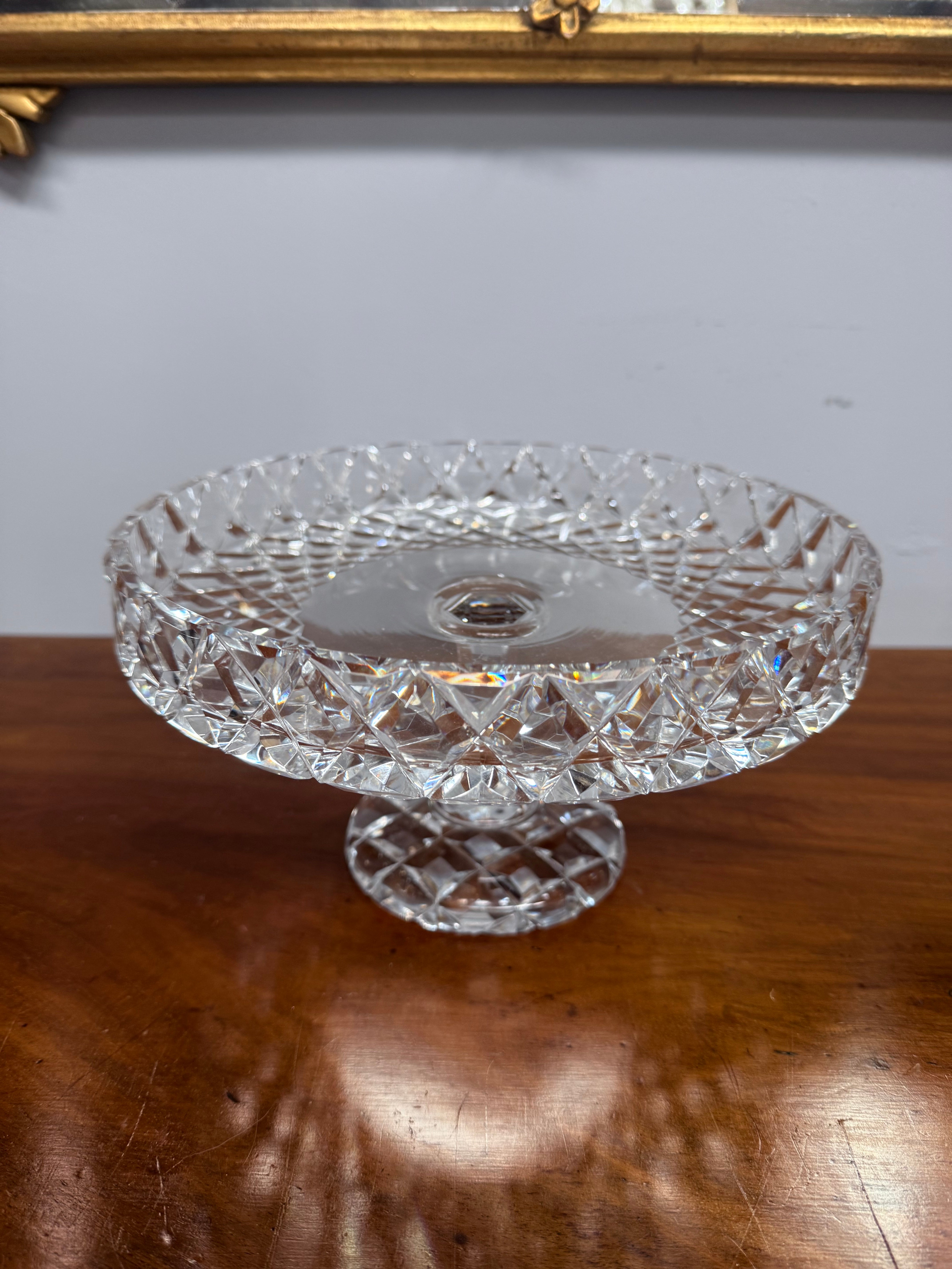 Quality Cut Crystal Cake Comport