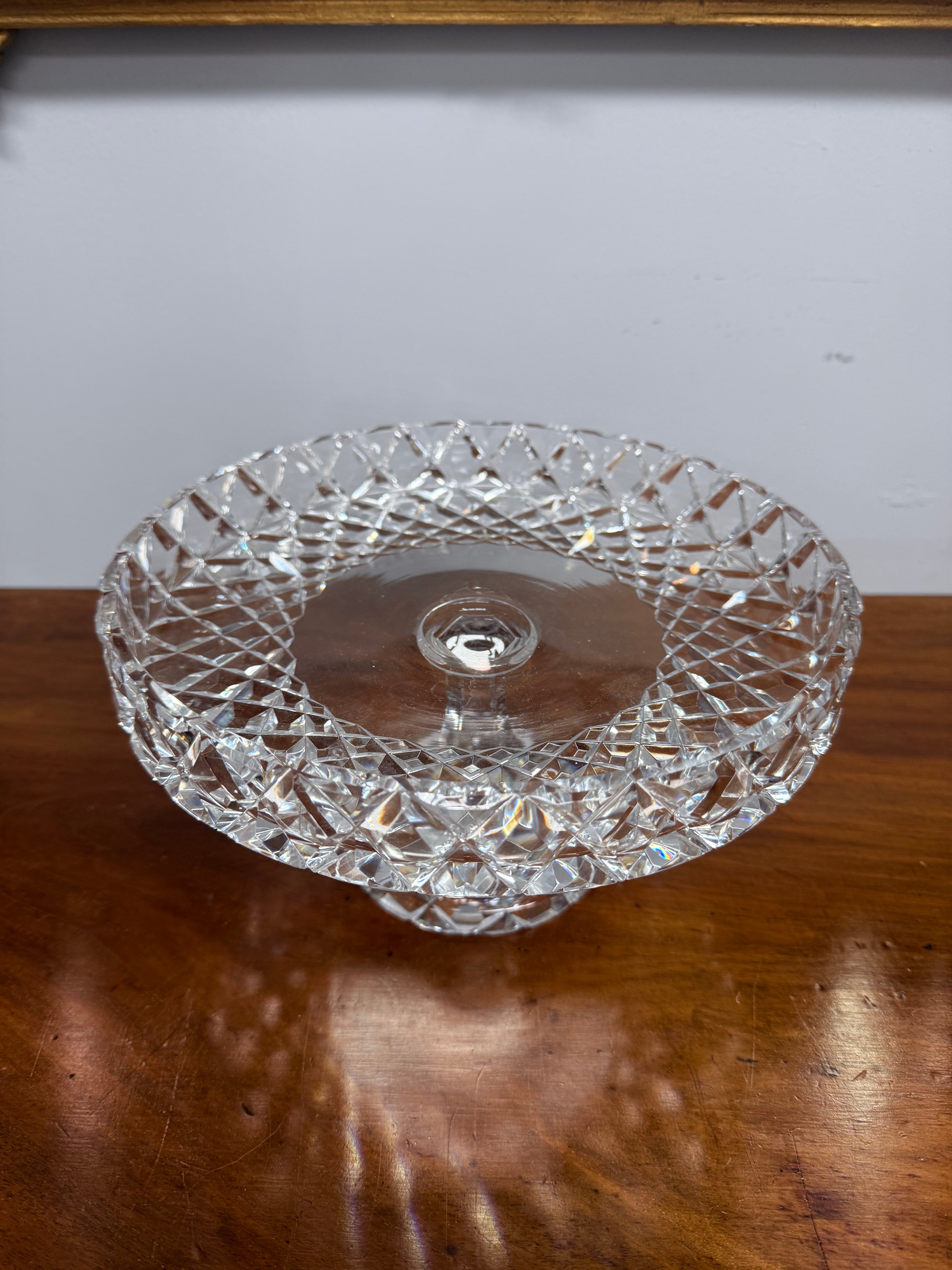 Quality Cut Crystal Cake Comport | Antique & Vintage | Moonee Ponds Antiques | Australia Wide