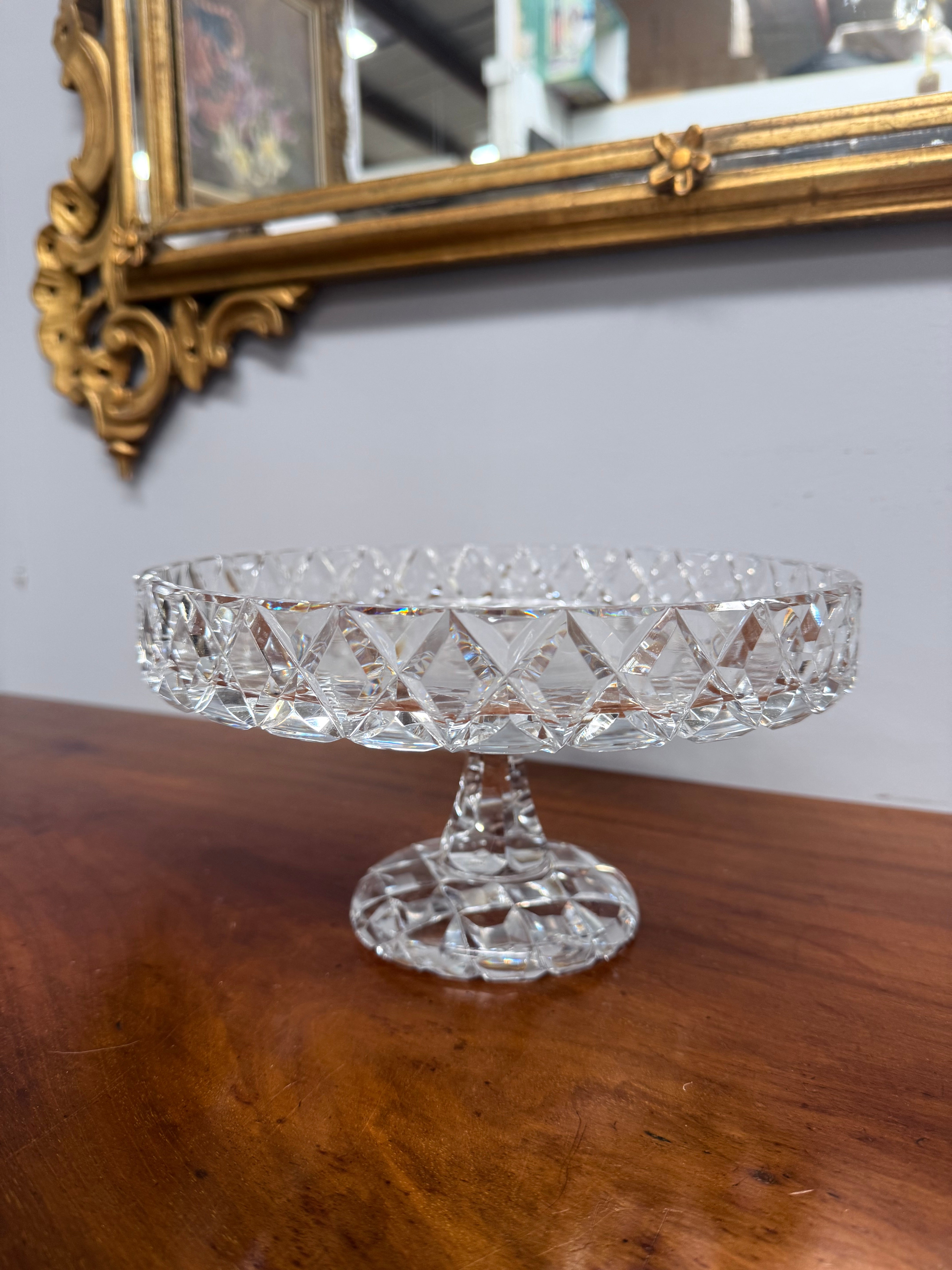 Quality Cut Crystal Cake Comport