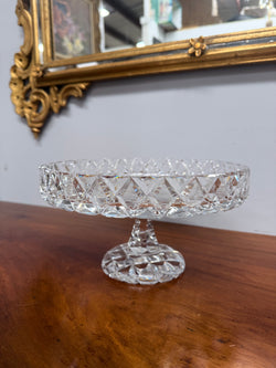Quality Cut Crystal Cake Comport | Antique & Vintage | Moonee Ponds Antiques | Australia Wide Delivery