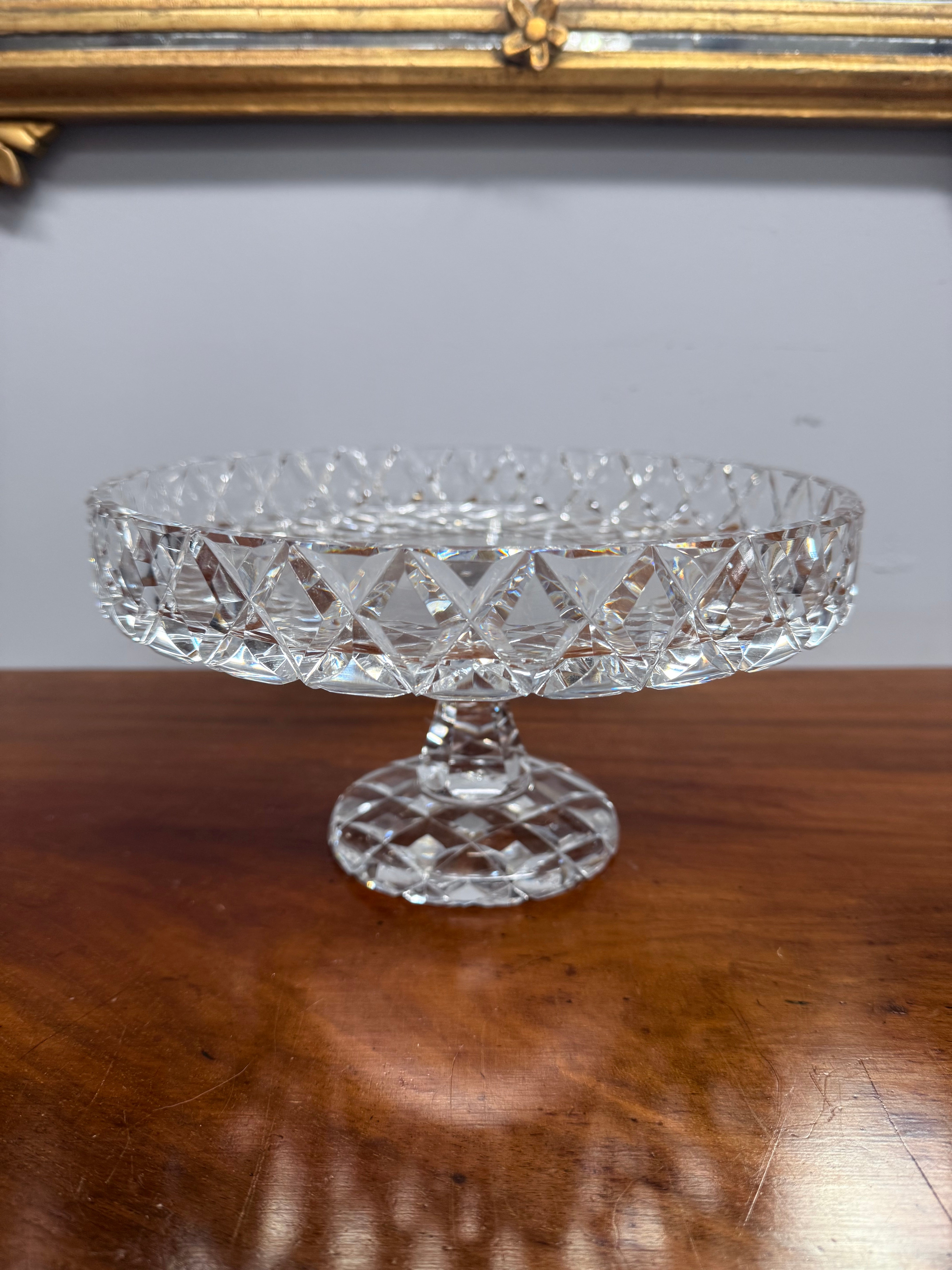 Quality Cut Crystal Cake Comport | Antique & Vintage | Moonee Ponds Antiques | Australia Wide