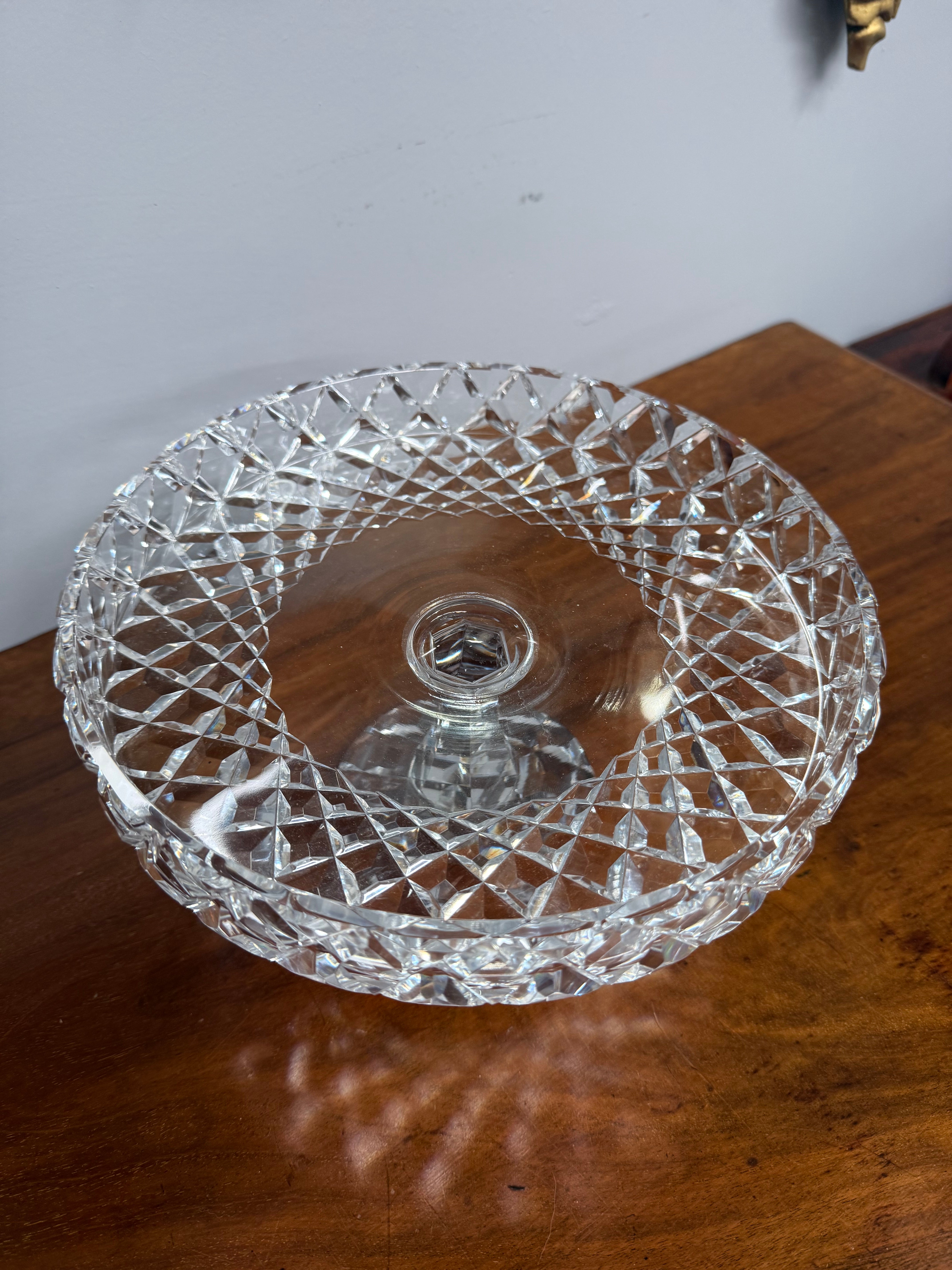 Quality Cut Crystal Cake Comport | Antique & Vintage | Moonee Ponds Antiques | Australia Wide