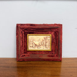 Antique Bas-Relief Petrified Limestone Plaque