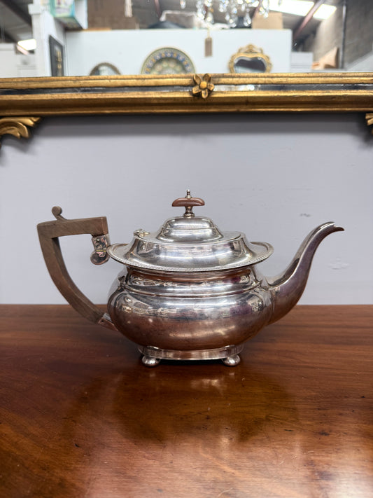 Antique English Georgian Style Sheffield Plate Tea Pot
