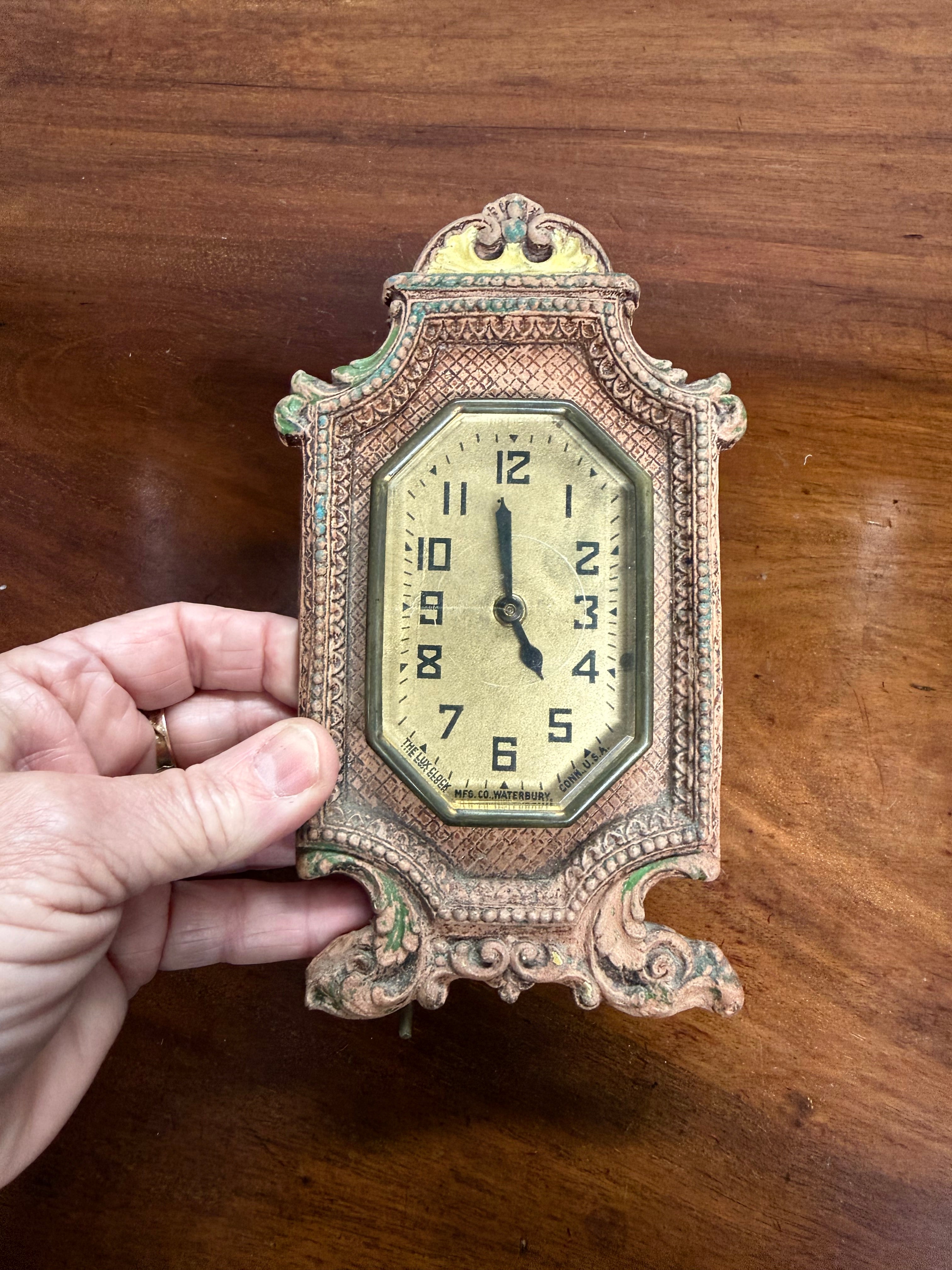 Rare The Lux Clock MFG CO WATERBURY | Antique & Vintage | Moonee Ponds Antiques | Australia Wide Delivery