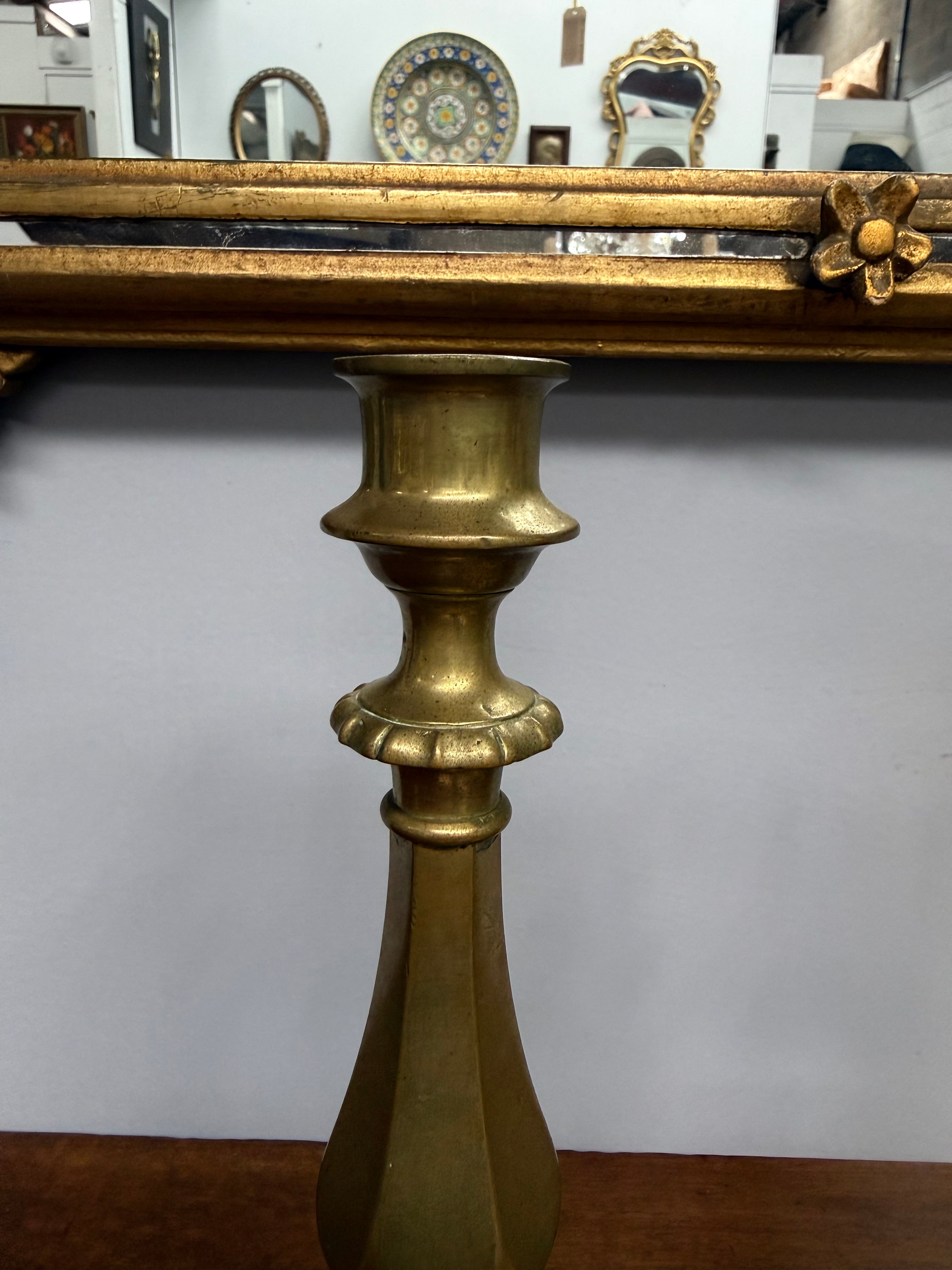 Pair of Antique Bell Metal Candle Sticks | Antique & Vintage | Moonee Ponds Antiques | Australia Wide Delivery