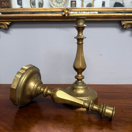 Pair of Antique Bell Metal Candle Sticks