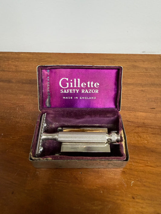 Vintage Gillette Safety Razor & Blade Holder