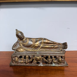 Antique Reclining Bronze Buddha
