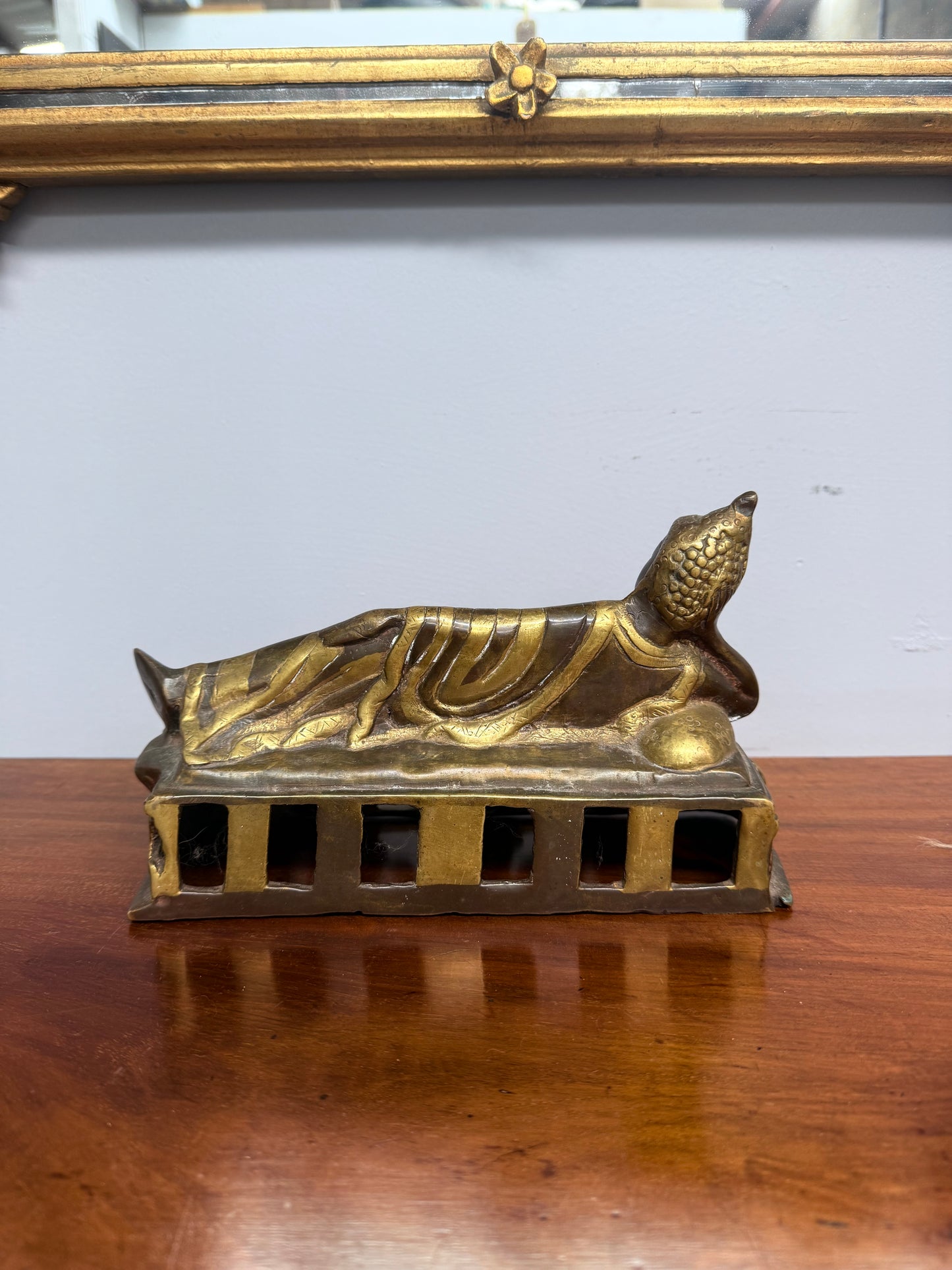 Antique Reclining Bronze Buddha