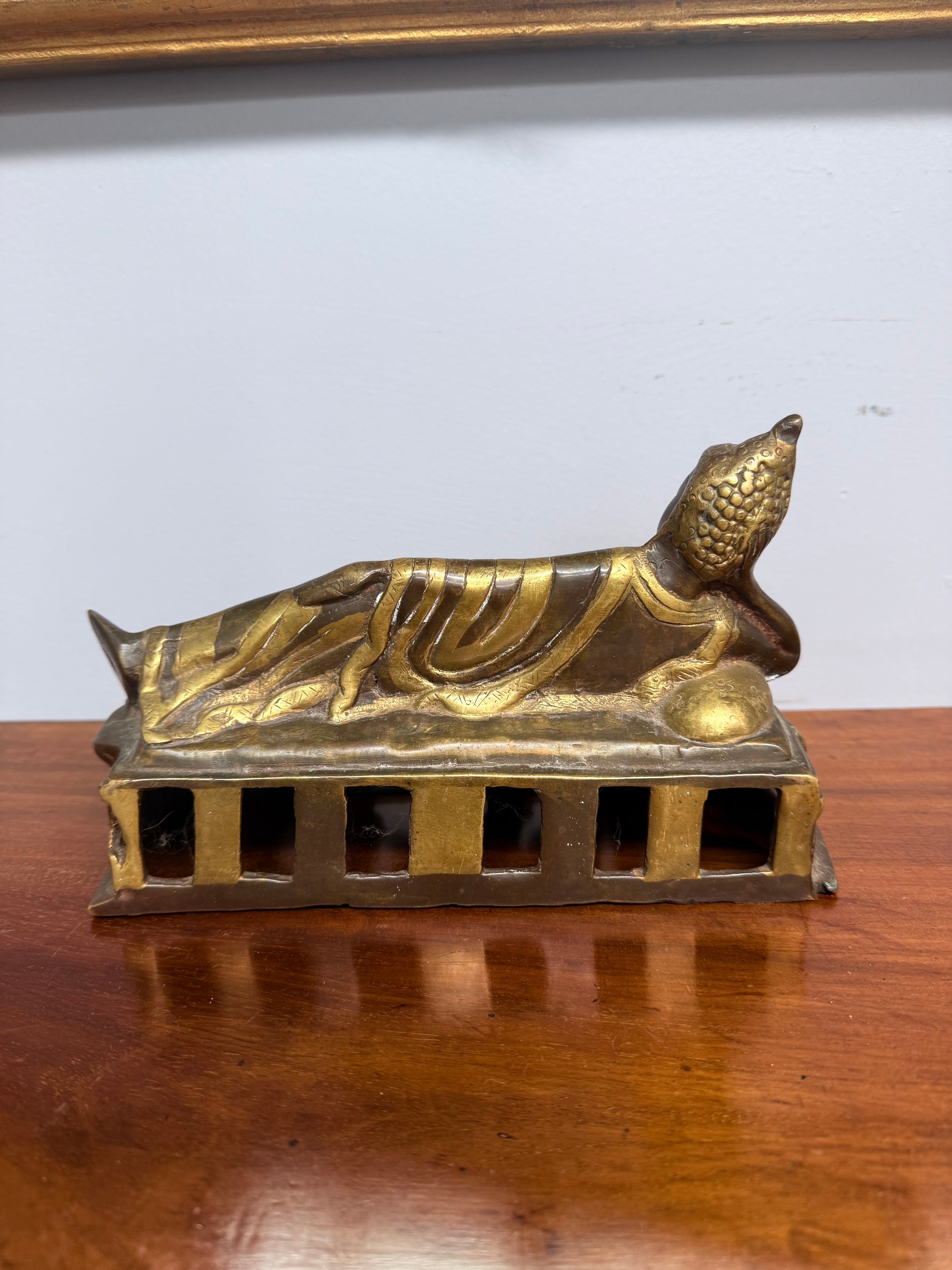 Antique Reclining Bronze Buddha