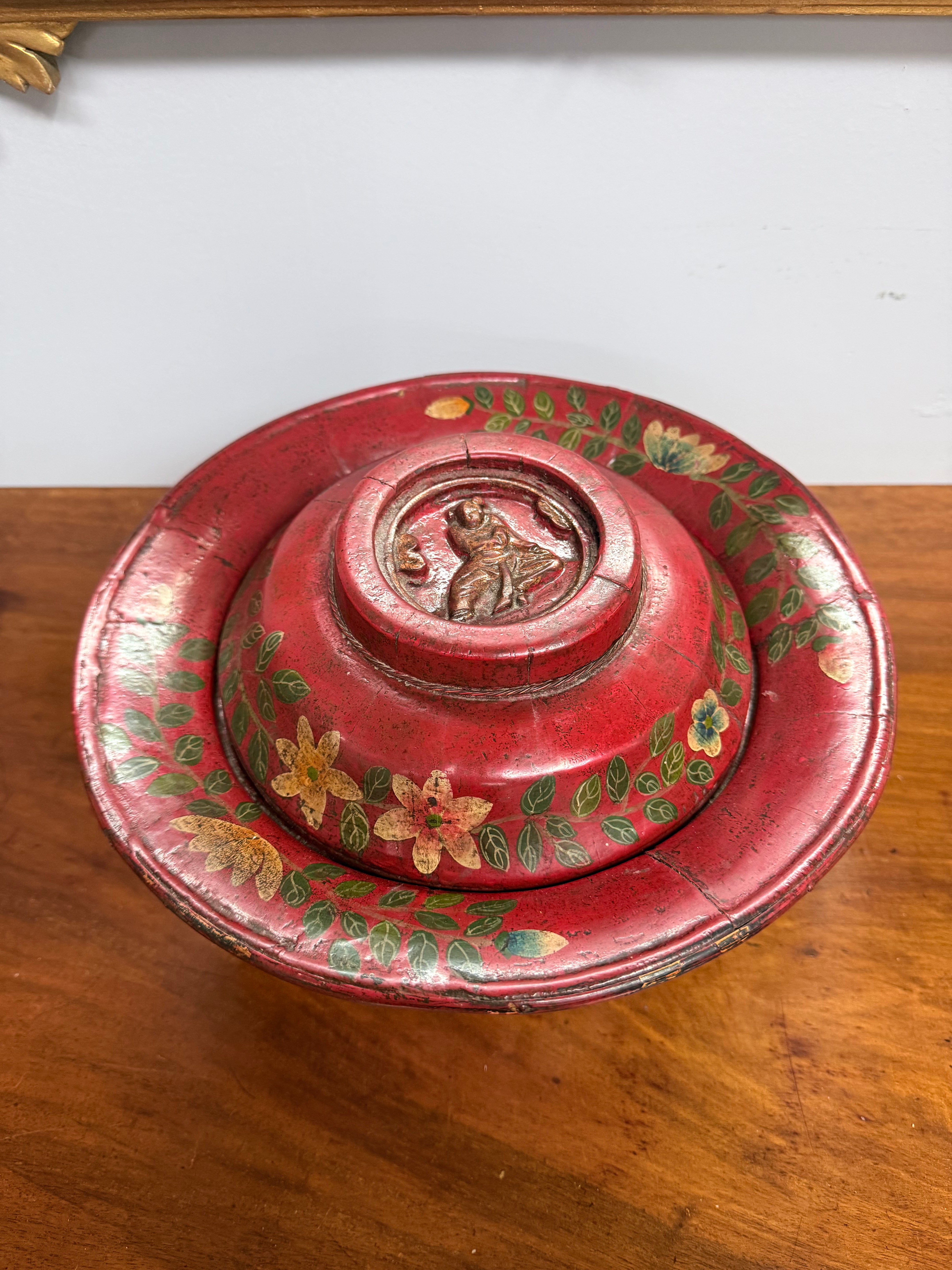 Antique Traditional Japanese Red Lacquerware Lidded Bowl | Antique & Vintage | Moonee Ponds Antiques | Australia Wide