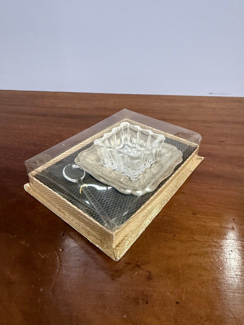Vintage Salt With Spoon In Original Box
