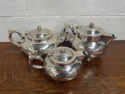 Silver Plate Robur Three Piece Tea Set | Antique & Vintage | Moonee Ponds Antiques | Australia Wide Delivery