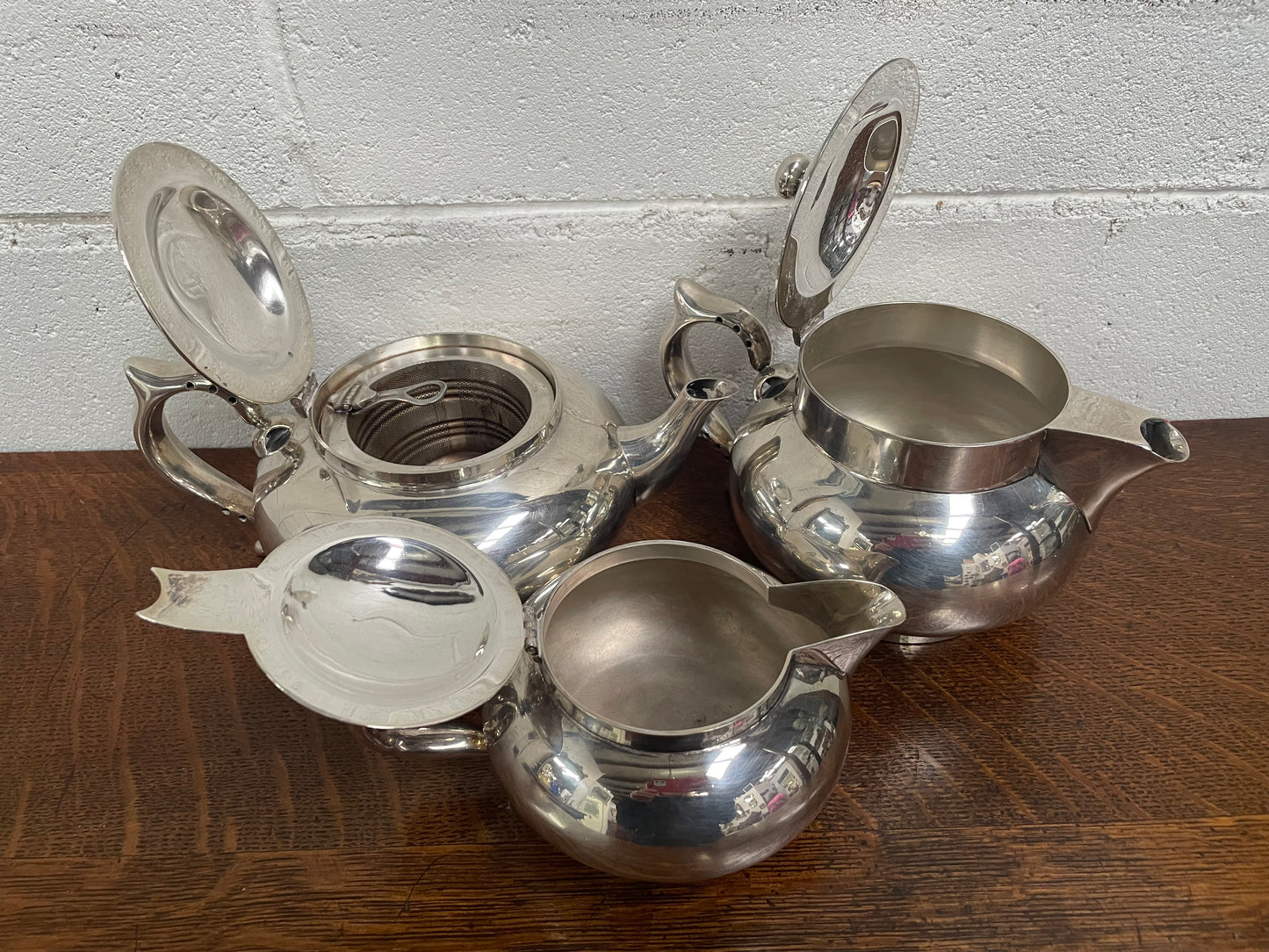 Silver Plate Robur Three Piece Tea Set