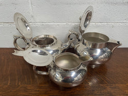 Silver Plate Robur Three Piece Tea Set | Antique & Vintage | Moonee Ponds Antiques | Australia Wide Delivery