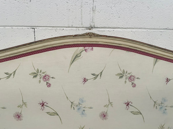 Queen size 19th Century Louis XV style hand painted upholstered bed. Sourced from France and comes with custom made slats. 