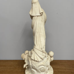 Antique French Marble Figure Of "Our Lady"