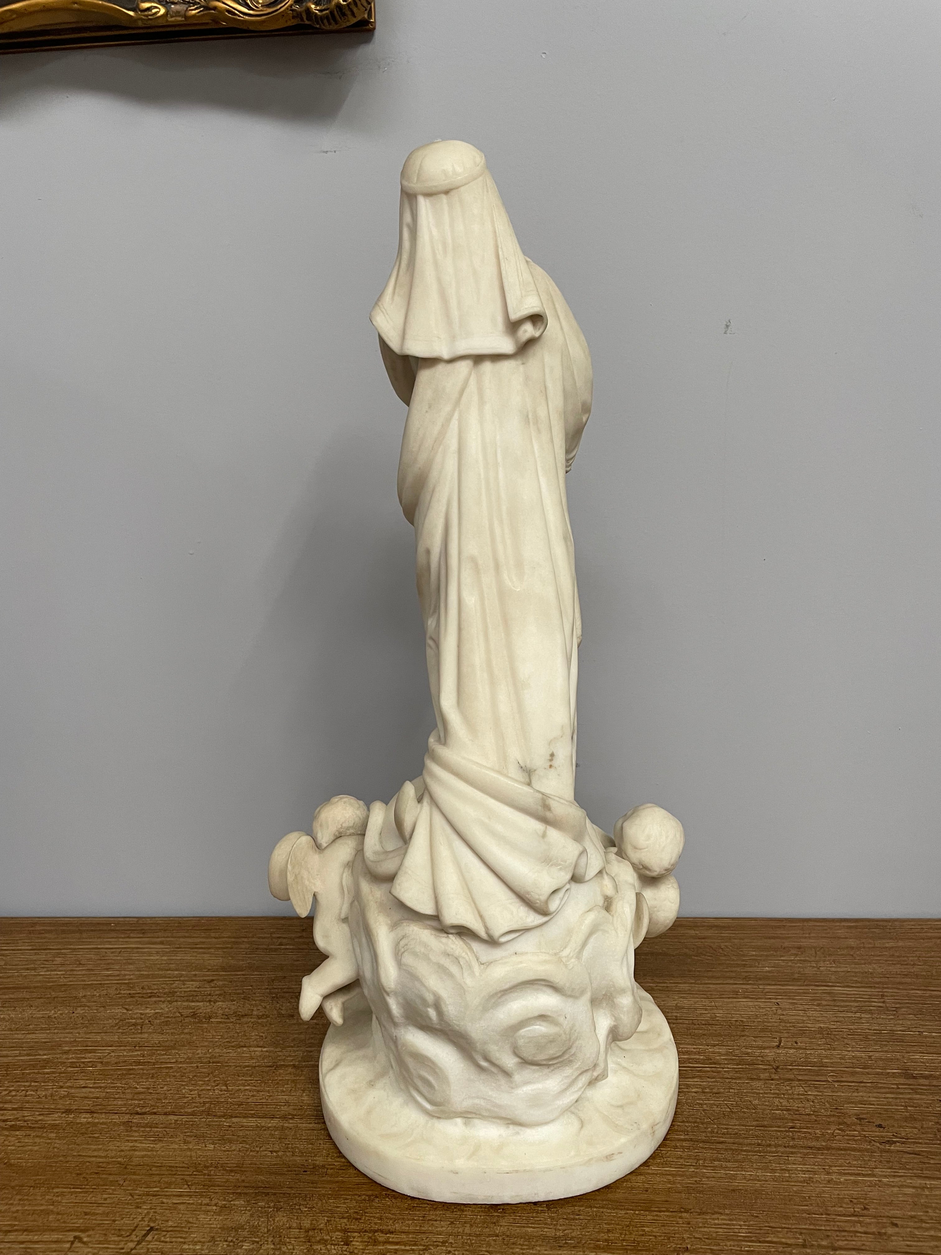 Antique French Marble Figure Of "Our Lady" | Antique & Vintage | Moonee Ponds Antiques | Australia Wide Delivery
