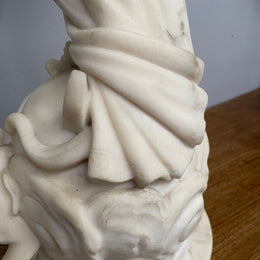 Antique French Marble Figure Of "Our Lady"