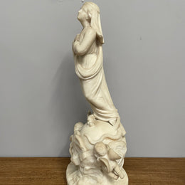 Antique French Marble Figure Of "Our Lady"