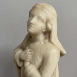 Antique French Marble Figure Of "Our Lady"