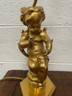 Gorgeous French Antique Gilt Bronze Cupid Lamp | Antique & Vintage | Moonee Ponds Antiques | Australia Wide Delivery