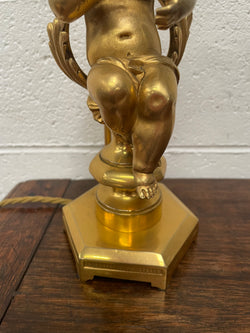 Gorgeous French Antique Gilt Bronze Cupid Lamp | Antique & Vintage | Moonee Ponds Antiques | Australia Wide Delivery