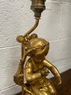 Gorgeous French Antique Gilt Bronze Cupid Lamp | Antique & Vintage | Moonee Ponds Antiques | Australia Wide Delivery