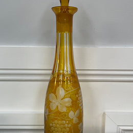 Vintage Bohemian Glass Decanter