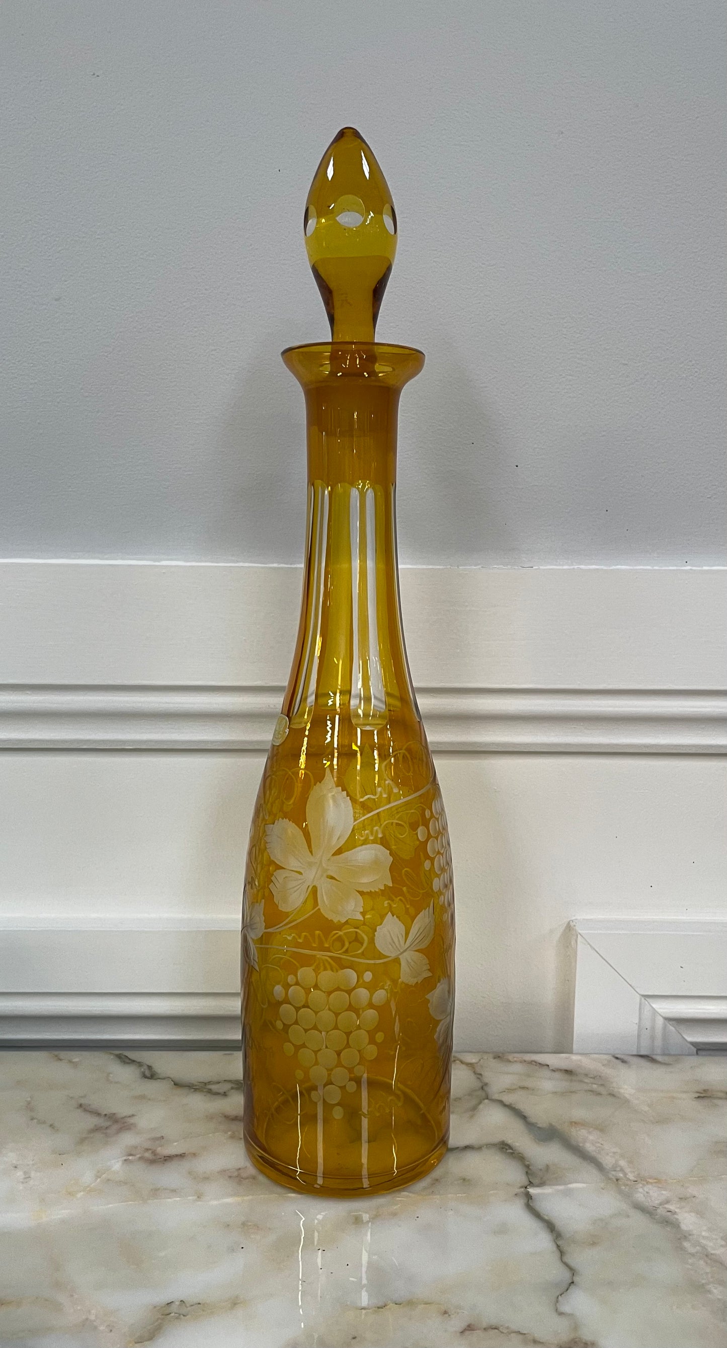 Vintage Bohemian Glass Decanter