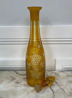 Vintage Bohemian Glass Decanter | Antique & Vintage | Moonee Ponds Antiques | Australia Wide Delivery
