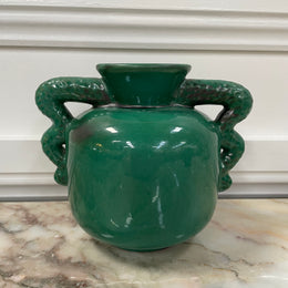 Art Deco ' Gabriel' Green Pottery Vase
