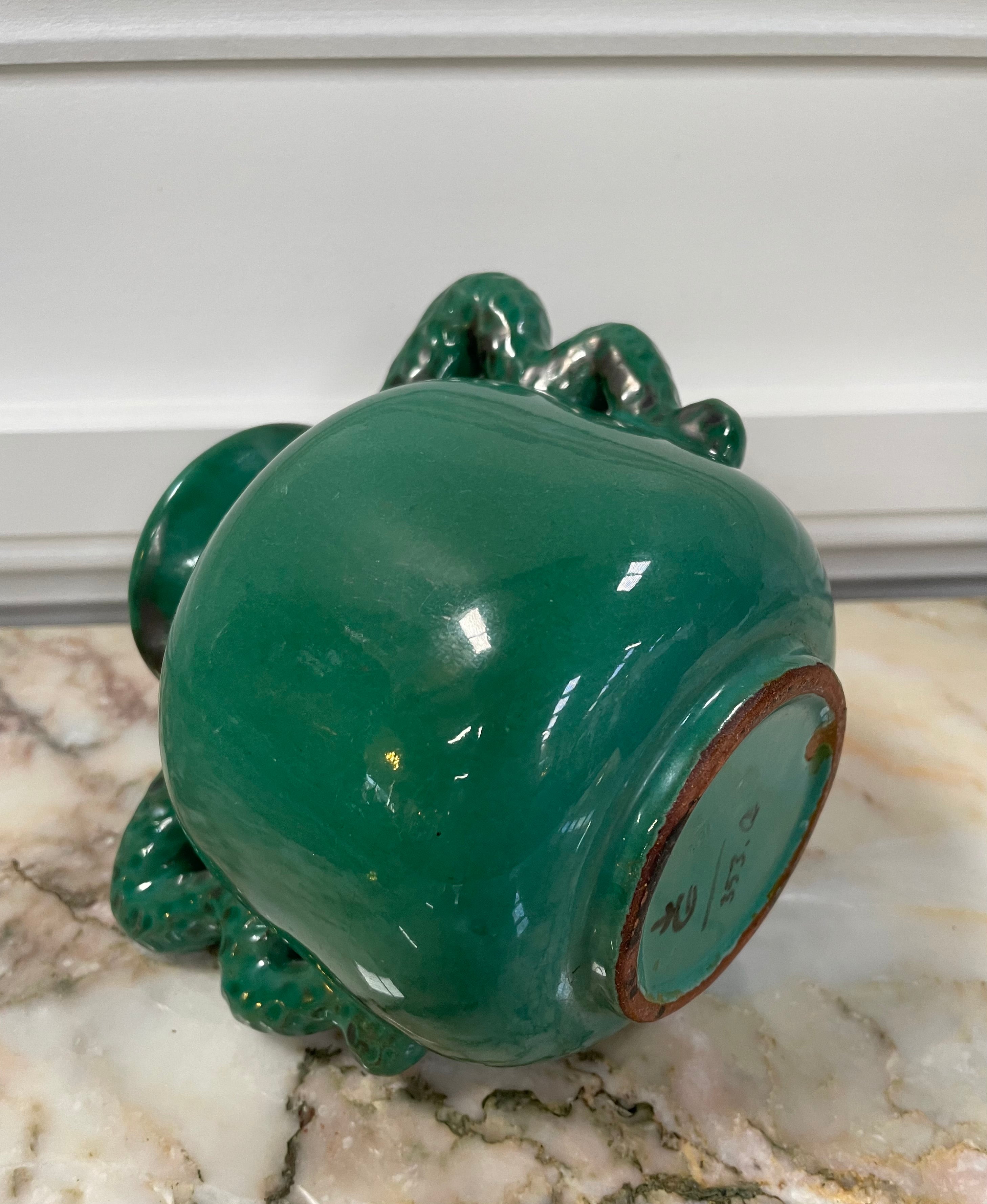 Art Deco ' Gabriel' Green Pottery Vase | Antique & Vintage | Moonee Ponds Antiques | Australia Wide Delivery