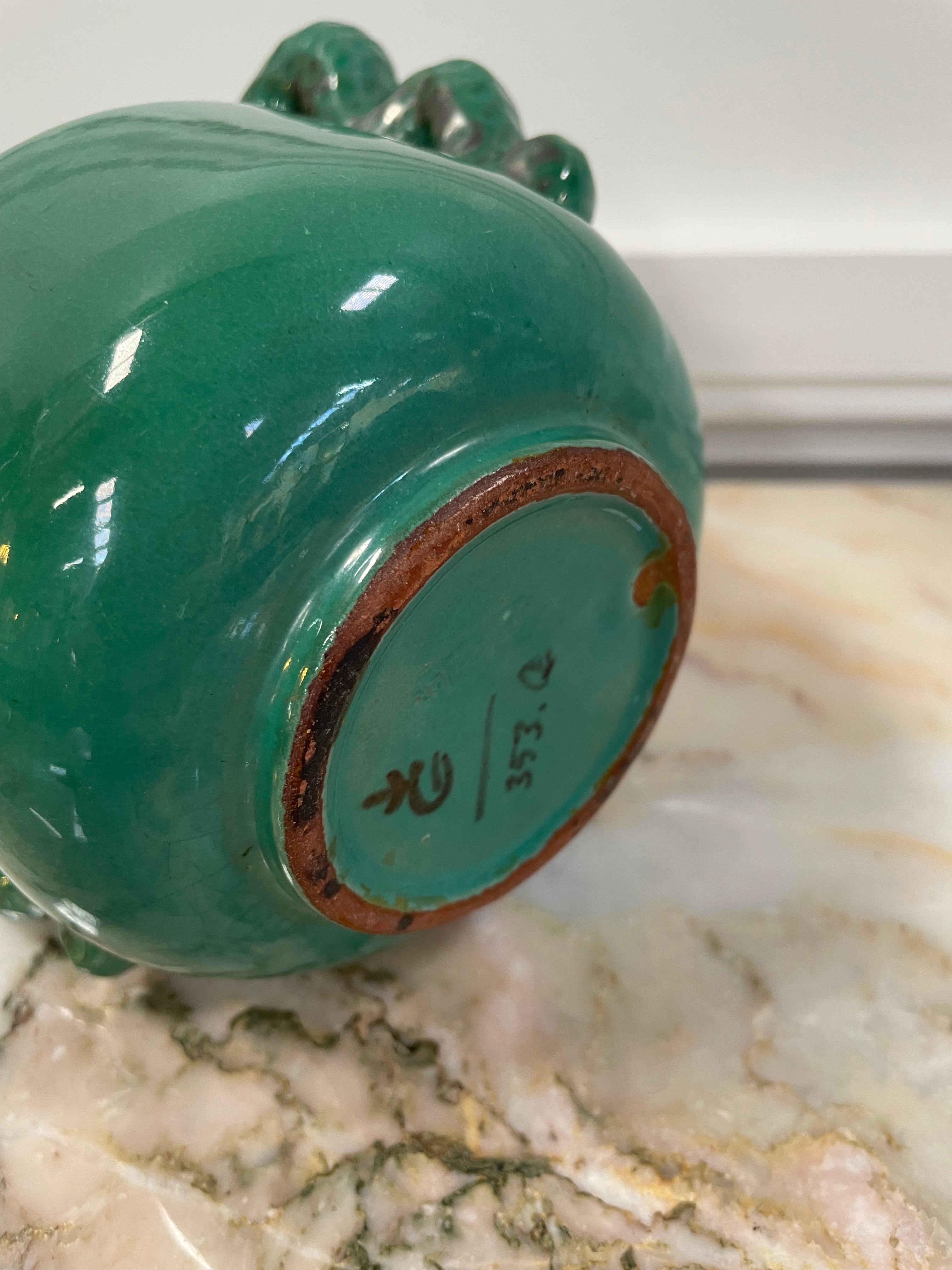 Art Deco ' Gabriel' Green Pottery Vase | Antique & Vintage | Moonee Ponds Antiques | Australia Wide Delivery