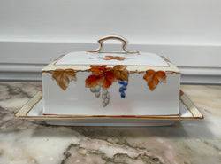 Noritake Hand Painted Cheese/Butter Dish | Antique & Vintage | Moonee Ponds Antiques | Australia Wide Delivery