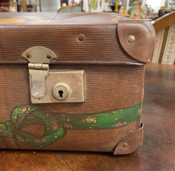 Fun Vintage Suitcase Painted With Delightful Bear | Antique & Vintage | Moonee Ponds Antiques | Australia Wide Delivery
