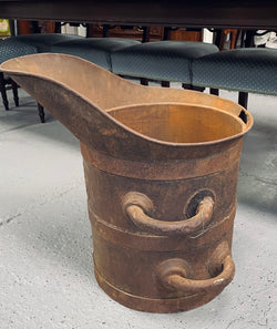Fabulous Rustic Metal French Grape Bucket | Antique & Vintage | Moonee Ponds Antiques | Australia Wide Delivery