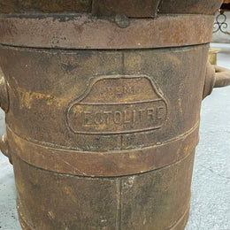 Fabulous Rustic Metal French Grape Bucket