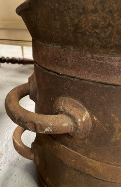 Fabulous Rustic Metal French Grape Bucket | Antique & Vintage | Moonee Ponds Antiques | Australia Wide Delivery