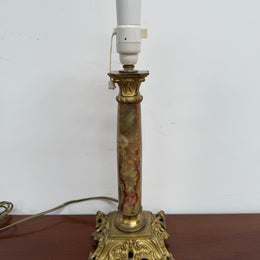 Elegant Edwardian Onyx & Ormolu Table Lamp