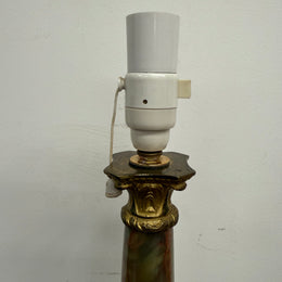 Elegant Edwardian Onyx & Ormolu Table Lamp