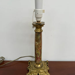 Elegant Edwardian Onyx & Ormolu Table Lamp