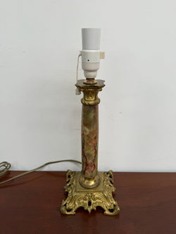 Elegant Edwardian Onyx & Ormolu Table Lamp | Antique & Vintage | Moonee Ponds Antiques | Australia Wide Delivery